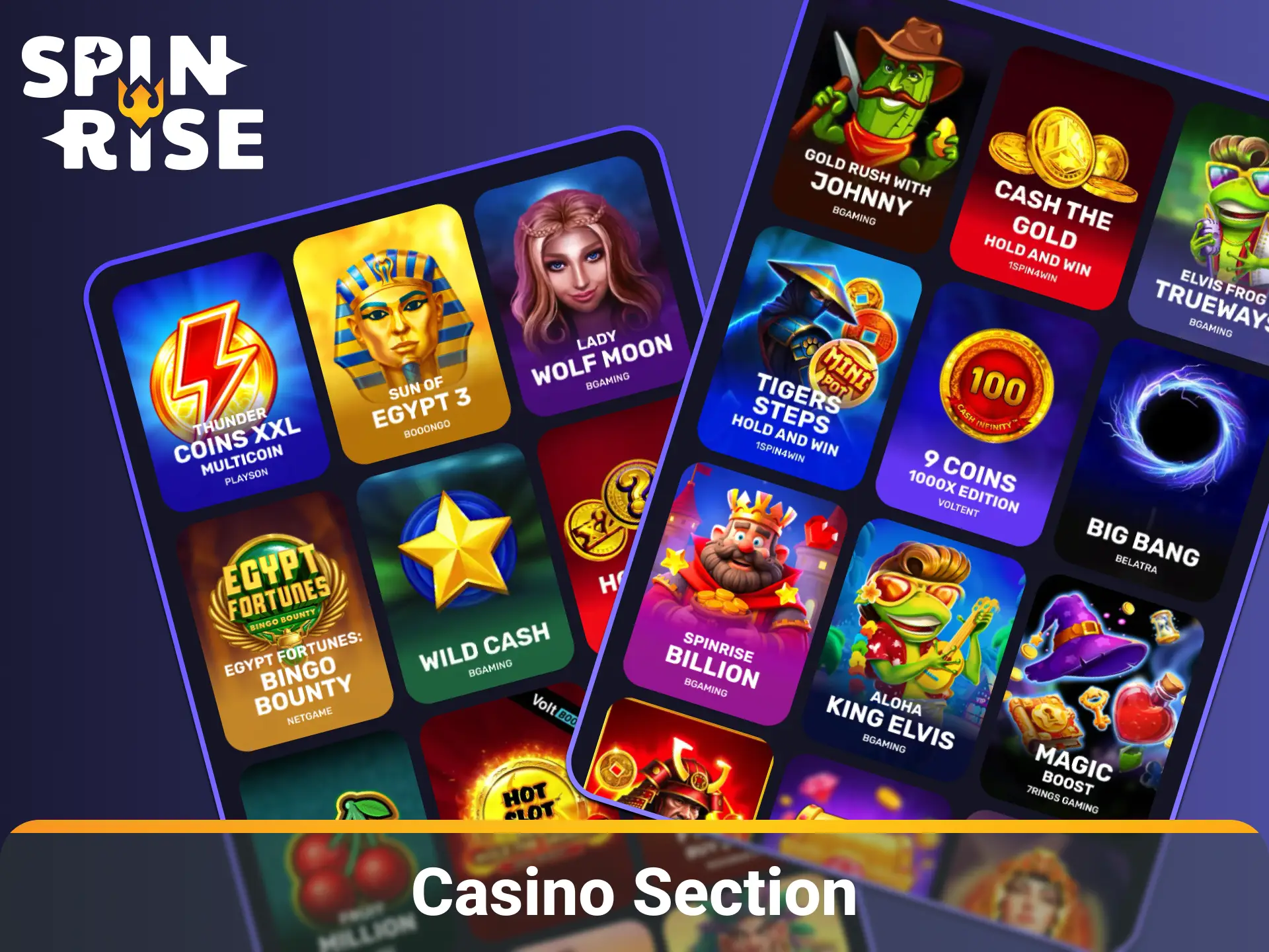 Explore hundreds of top pokies inside the Spinrise casino section in the app.
