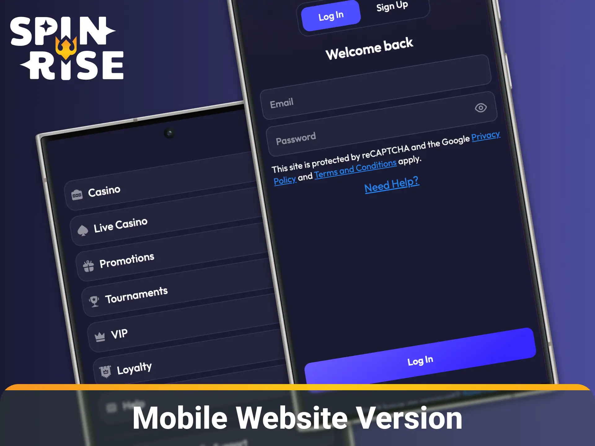 Play directly on your browser via the Spinrise mobile website version.