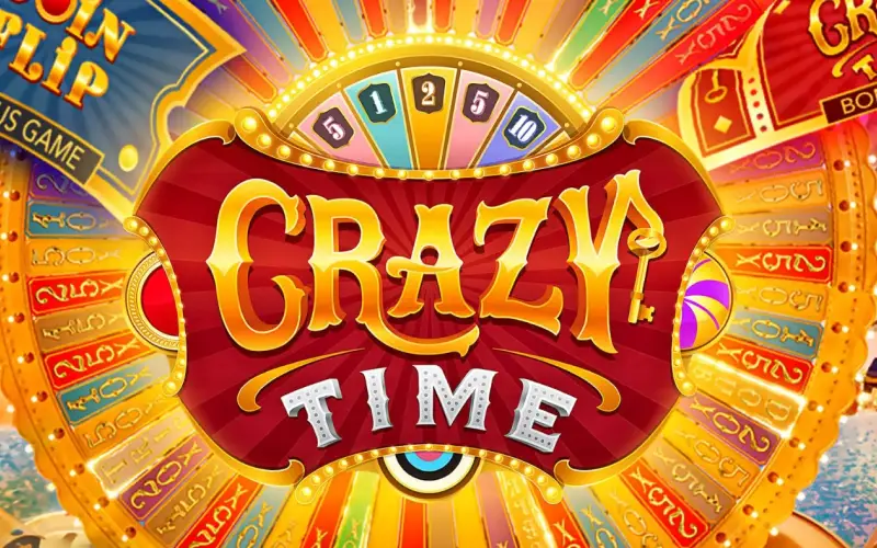 Play top live game show action with big wheel multipliers on Crazy Time at Spinrise casino.