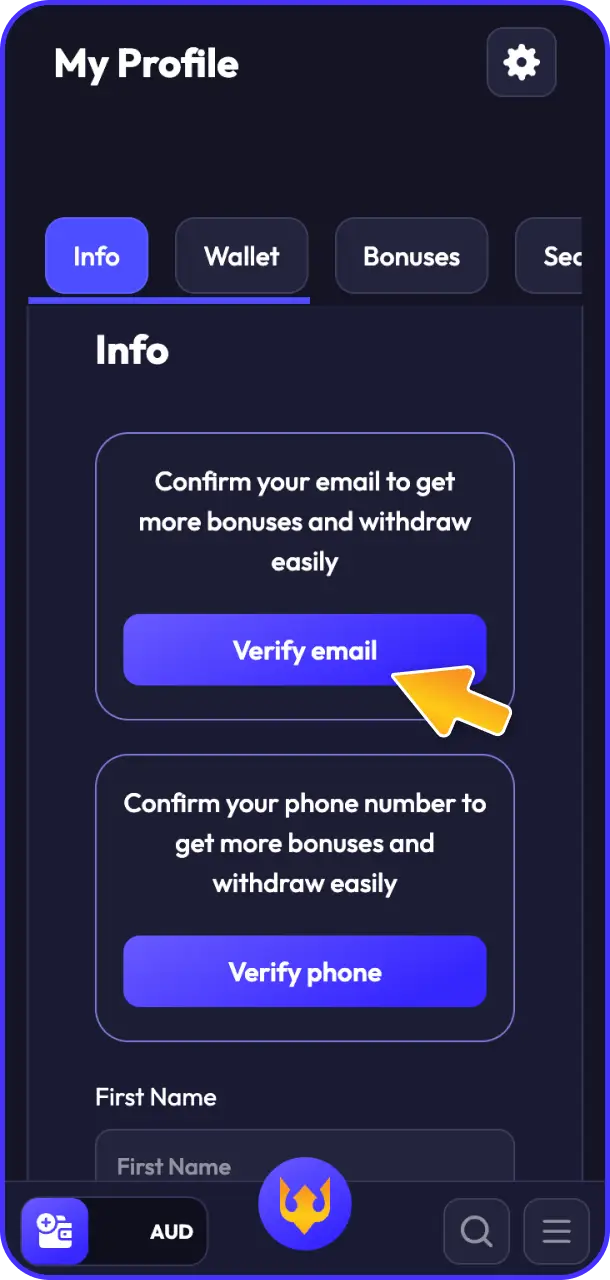 Verify your account by uploading required documents to unlock full features at Spinrise casino.