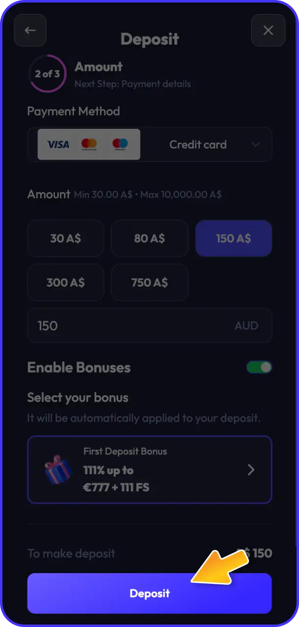 Confirm the transaction to instantly process funds on Spinrise payment.