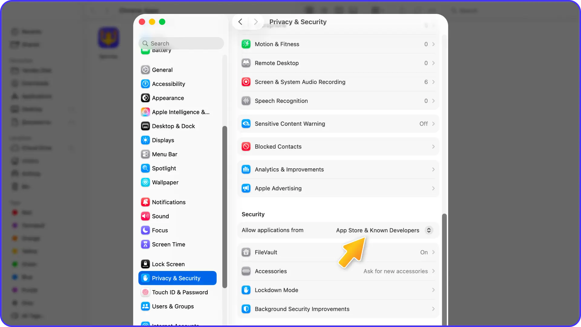 Allow the app in your security settings to permit execution of the Spinrise desktop software.