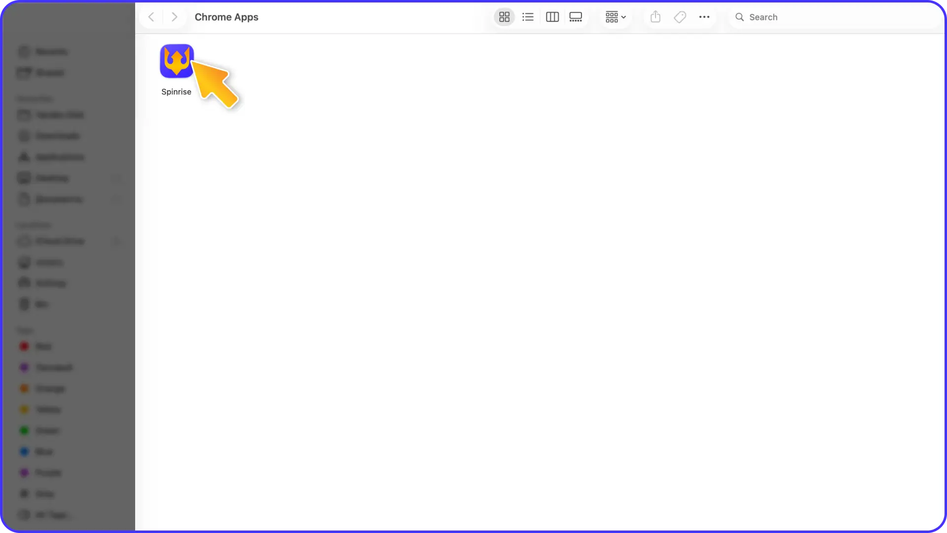 Open the DMG file to begin the Spinrise desktop app installation process.