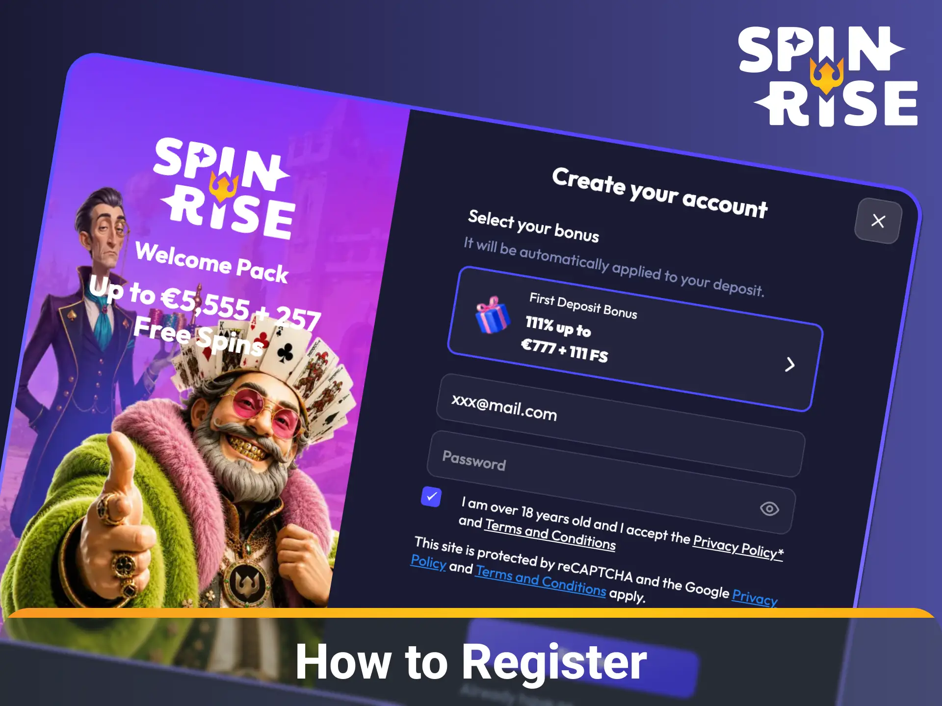 Create a new account and begin playing real money pokies in minutes on your PC at Spinrise.