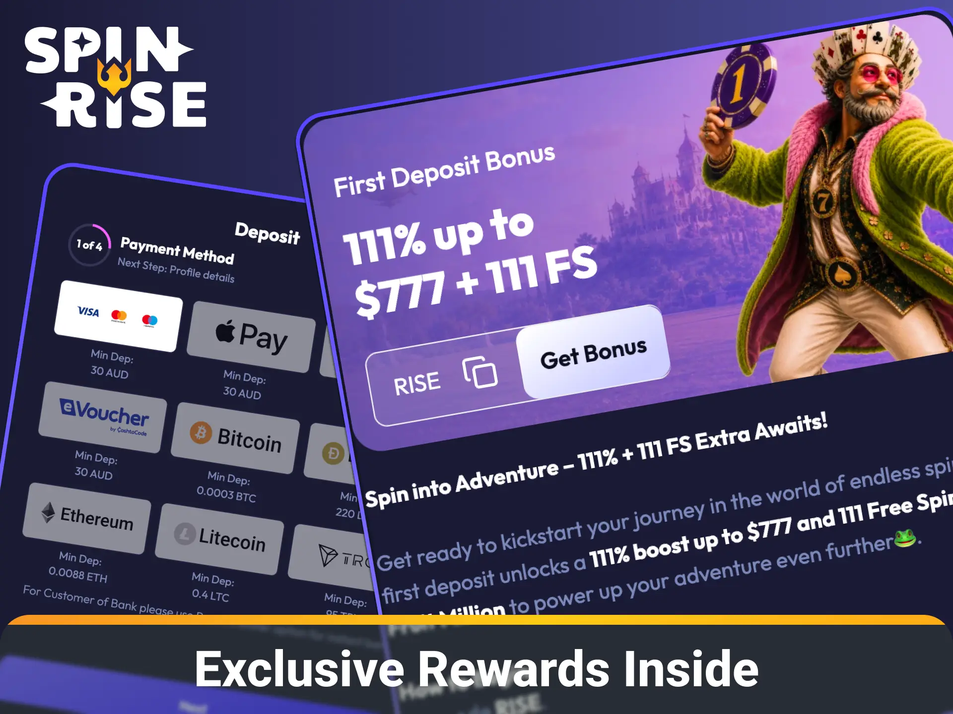 Unlock personalized deposit bonuses and desktop-exclusive cashback offers inside the Spinrise PC client.