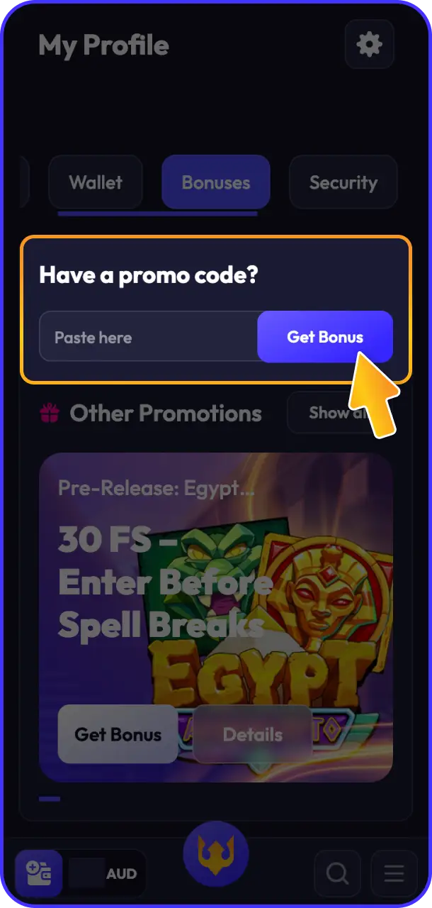 Enter your promo code in the cashier field to claim your offer on Spinrise bonus.