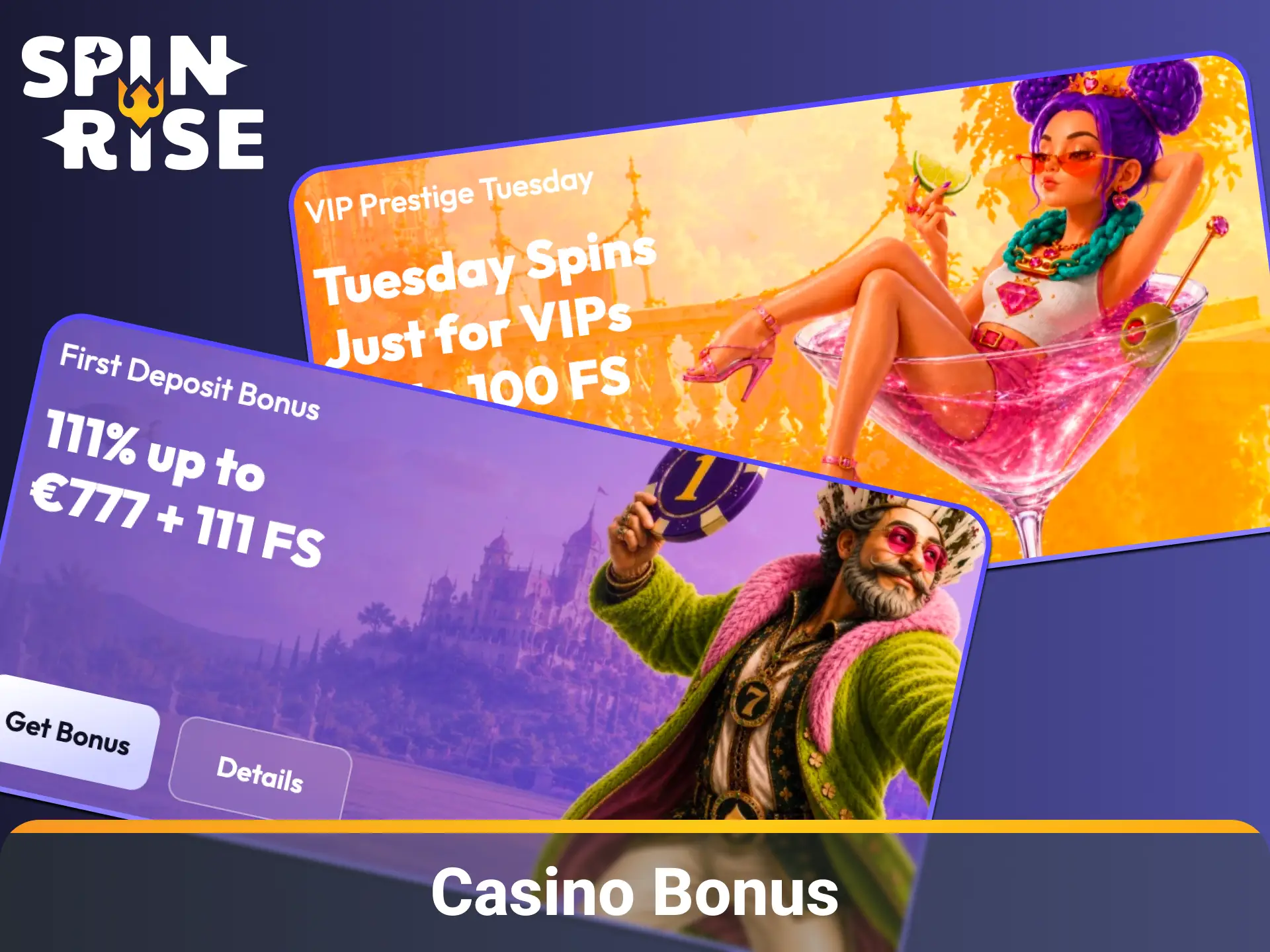 Claim active deposit matches and free spin packages to play online pokies at Spinrise casino.