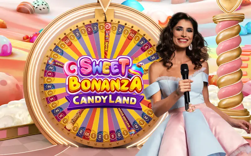 Spin the sweet wheel for interactive bonus rounds on Sweet Bonanza CandyLand at Spinrise casino.